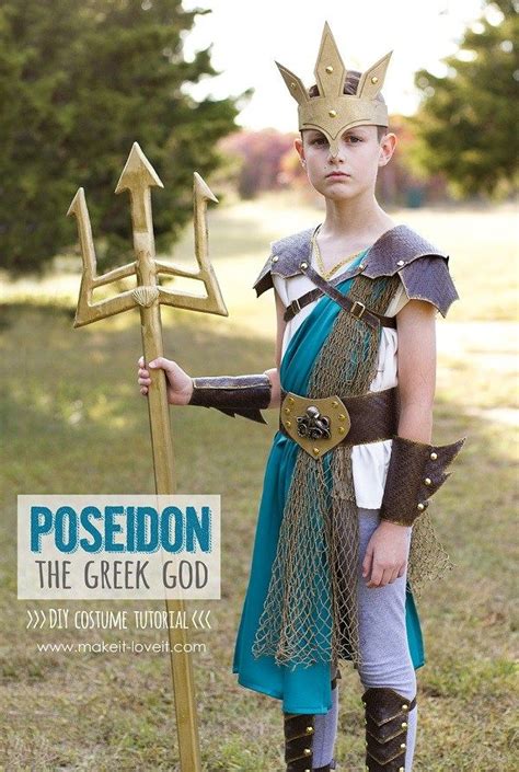 homemade poseidon costume for kids.